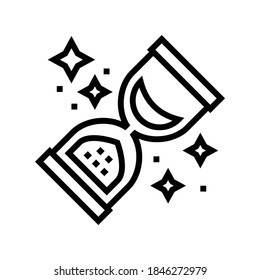 retro sandglass line icon vector. retro sandglass sign. isolated contour symbol black illustration