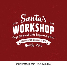 Retro Santas Toy Workshop Logo