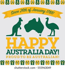 Retro sash Australia Day card in vector format.