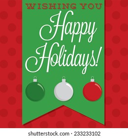 Retro sash bauble card in vector format.