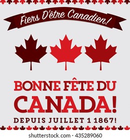 Retro sash Canada Day maple leaf card in vector format.