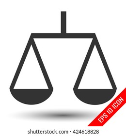Retro scales icon. Scales logo. Vector illustration.