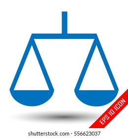 Retro scales icon. Scales logo. Vector illustration.