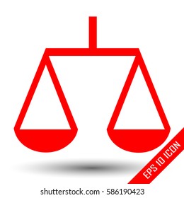 Retro scales icon. Vector illustration.