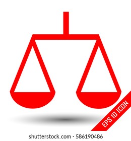 Retro scales icon. Vector illustration.
