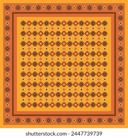Retro scarf pattern design motif. Silk scarves