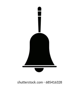 retro school bell handle clapper classic