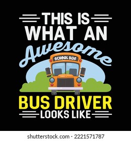 Retro School Bus Driver Graphic Gift, School Bus Design