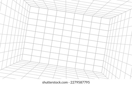 Retro Sci-Fi Background Futuristic landscape of the 80`s. Digital Cyber Surface. Suitable for design in the style of the 1980`s, Empty mesh space, place for logo, cyberpunk retro futurism style, room	