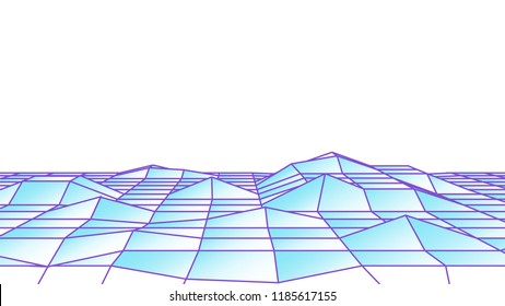 Retro Sci-Fi Background. Futuristic Vector illustration in 80s posters style.