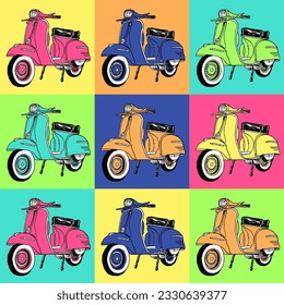 retro scooter good for tees design and apparel
