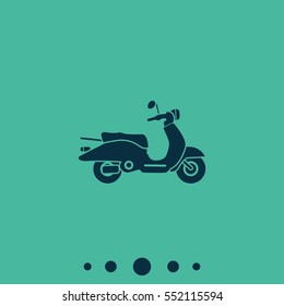 Retro scooter icon.
