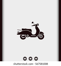 Retro scooter icon.