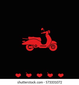 Retro scooter icon.