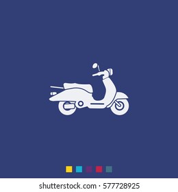 Retro scooter icon.