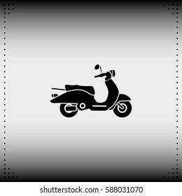 Retro scooter icon.