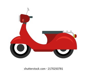 Retro scooter Icon. Vector illustration