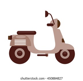 retro scooter  isolated icon design, vector illustration  graphic 