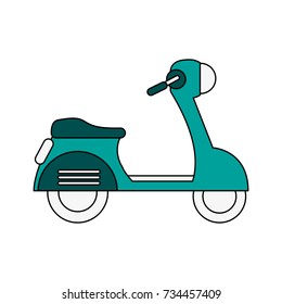 Retro scooter motorcycle