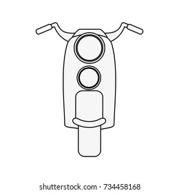 Retro scooter motorcycle