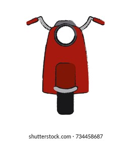 Retro scooter motorcycle