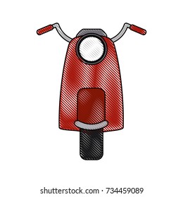 Retro scooter motorcycle