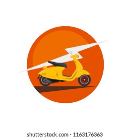 retro scooter vector