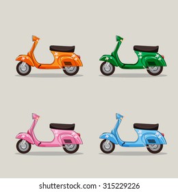 retro scooter, vintage style