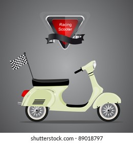 Retro scooter,vector