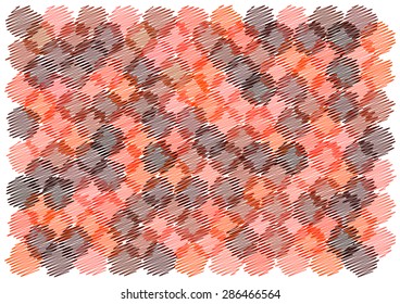 retro scribble circles background