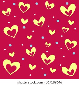 retro seam pattern with red hearts Heart for Valentines Days Design card design vector illustration valentine day background pink heart