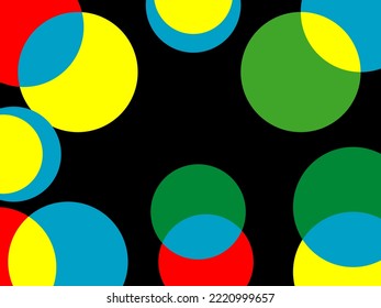 Retro Seamless abstract circles pattern. Vector Illustration.