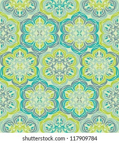 Retro seamless abstract floral pattern