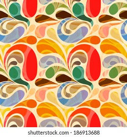 Retro seamless abstract floral pattern