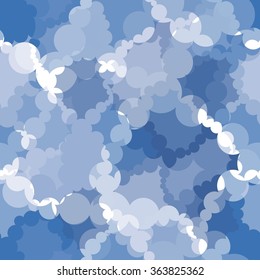 Retro seamless background with blue circles