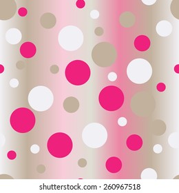 Retro seamless background with light red circles