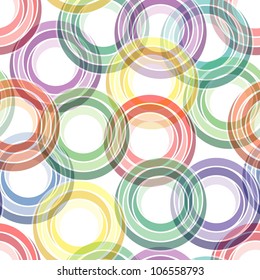 Retro seamless background with multicolor vivid rings