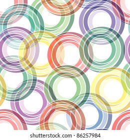 Retro seamless background with multicolor vivid rings