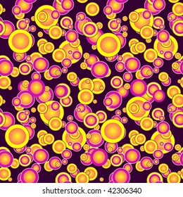 Retro seamless balls background on black