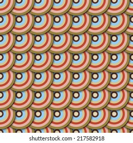 Retro seamless brown squama pattern. Vector illustration.