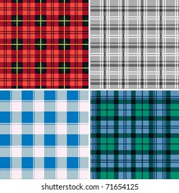 Retro Seamless Checked Fabric Pattern