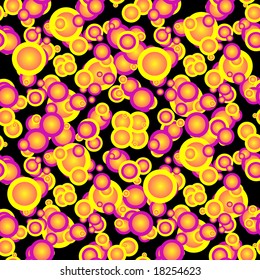 Retro seamless circle background on black