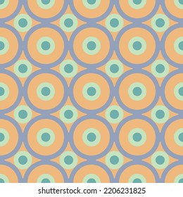 Retro seamless, circles geometric pattern, great design for any purposes.