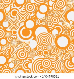 Retro seamless with circles pattern. Abstract background pattern design with circles. Vector illustration. 