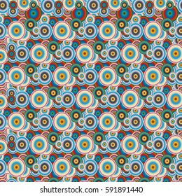 Retro seamless colorful dots pattern. Ideal for printing onto fabric and paper or decoration.
