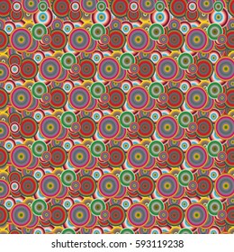 Retro seamless colorful dots pattern. Ideal for printing onto fabric and paper or decoration.