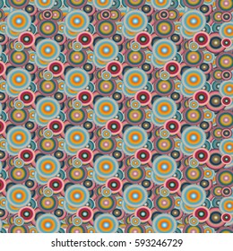 Retro seamless colorful dots pattern. Ideal for printing onto fabric and paper or decoration.