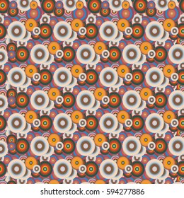Retro seamless colorful dots pattern. Ideal for printing onto fabric and paper or decoration.