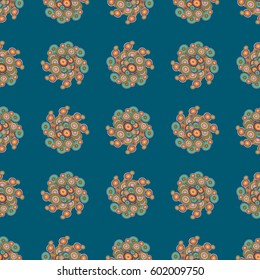 Retro seamless colorful dots pattern. Ideal for printing onto fabric and paper or decoration.