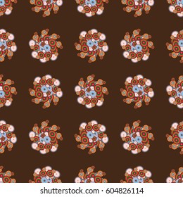 Retro seamless colorful dots pattern. Ideal for printing onto fabric and paper or decoration.